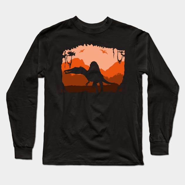 Spino Sunset Long Sleeve T-Shirt by nickbeta